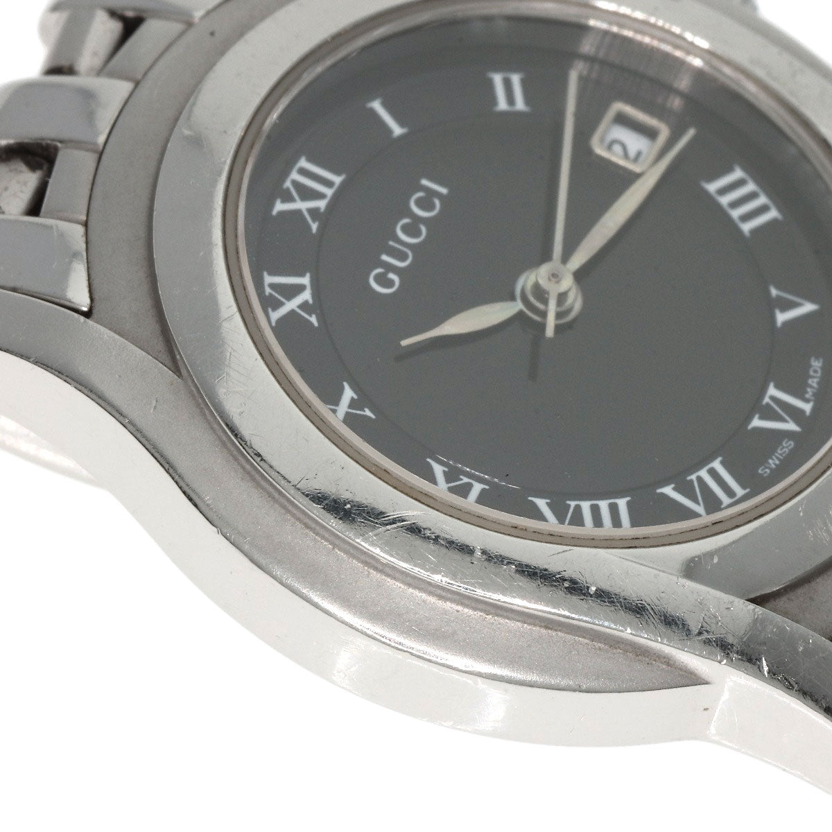 GUCCI Round face Watches  5500L Stainless Steel/Stainless Steel Ladies