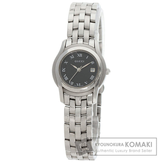 GUCCI Round face Watches 5500L Stainless Steel/Stainless Steel Ladies