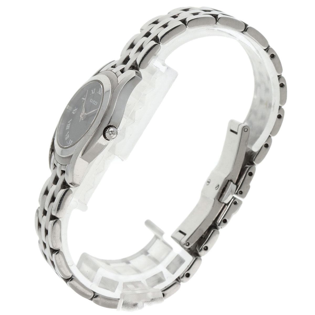 GUCCI Round face Watches 5500L Stainless Steel/Stainless Steel Ladies