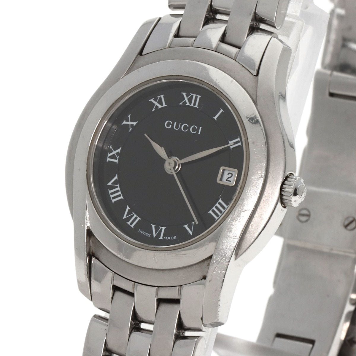GUCCI Round face Watches 5500L Stainless Steel/Stainless Steel Ladies