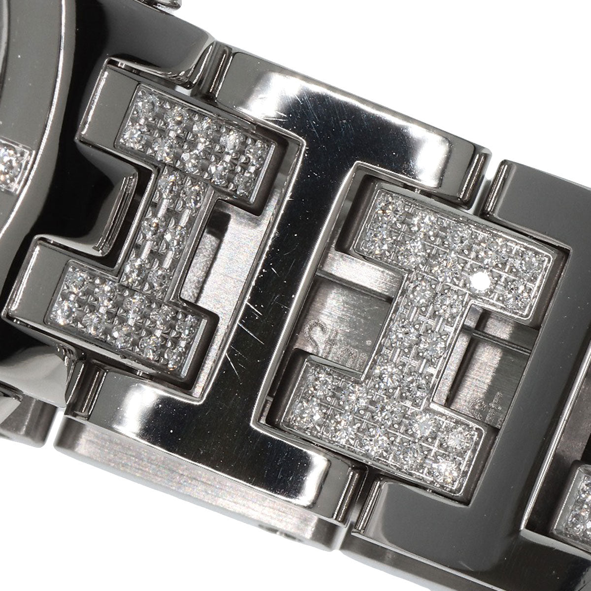 HERMES Clipper Nacre Diamond Watches CL4.230 Stainless Steel/SSxDiamond Ladies