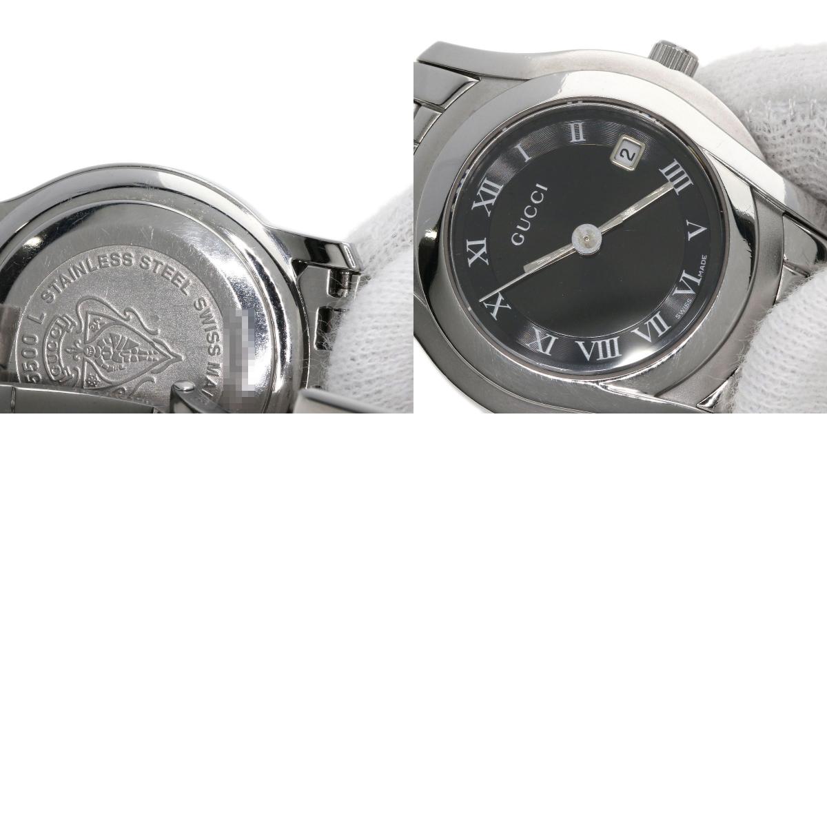 GUCCI Round face Watches 5500L Stainless Steel/Stainless Steel Ladies