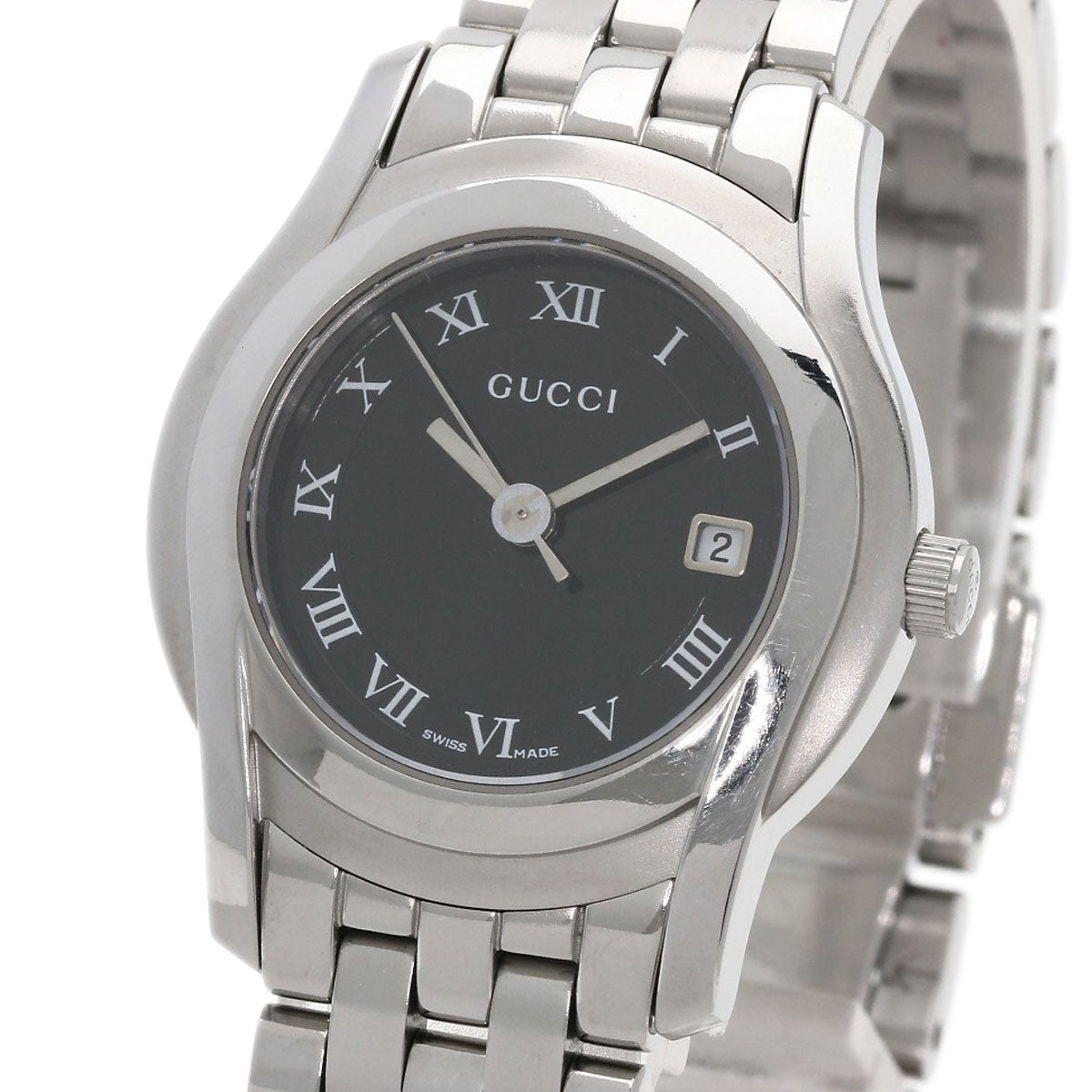 GUCCI Round face Watches 5500L Stainless Steel/Stainless Steel Ladies