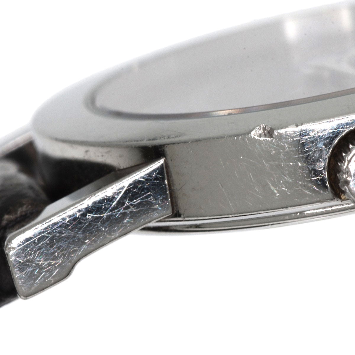 GUCCI Round face Watches 5200L.1 Stainless Steel/Leather Ladies