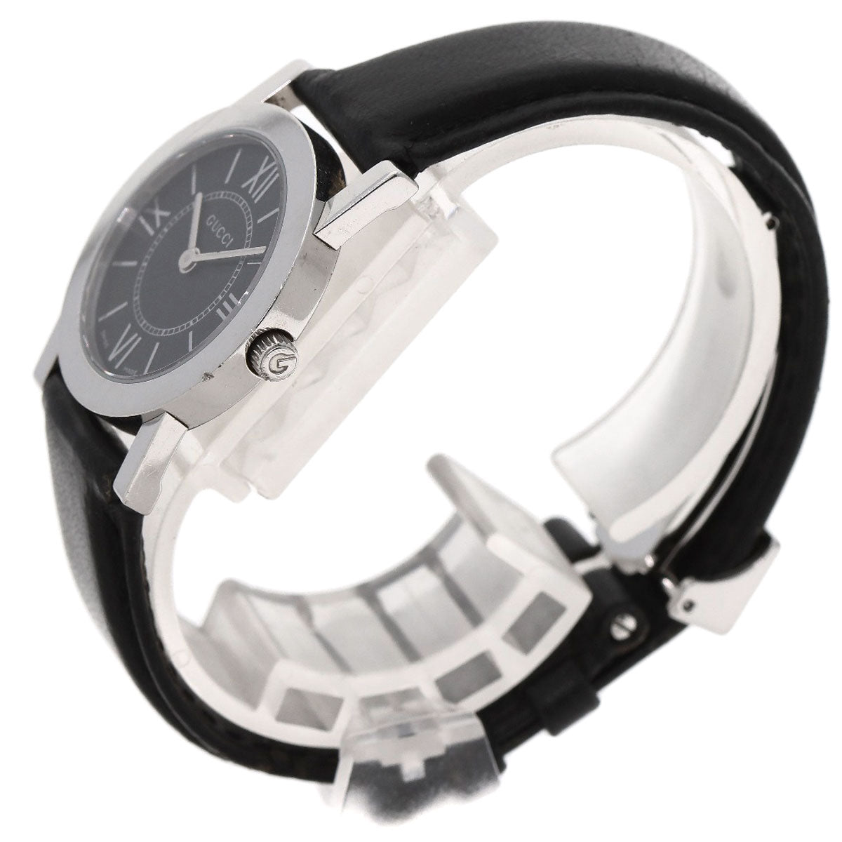 GUCCI Round face Watches 5200L.1 Stainless Steel/Leather Ladies