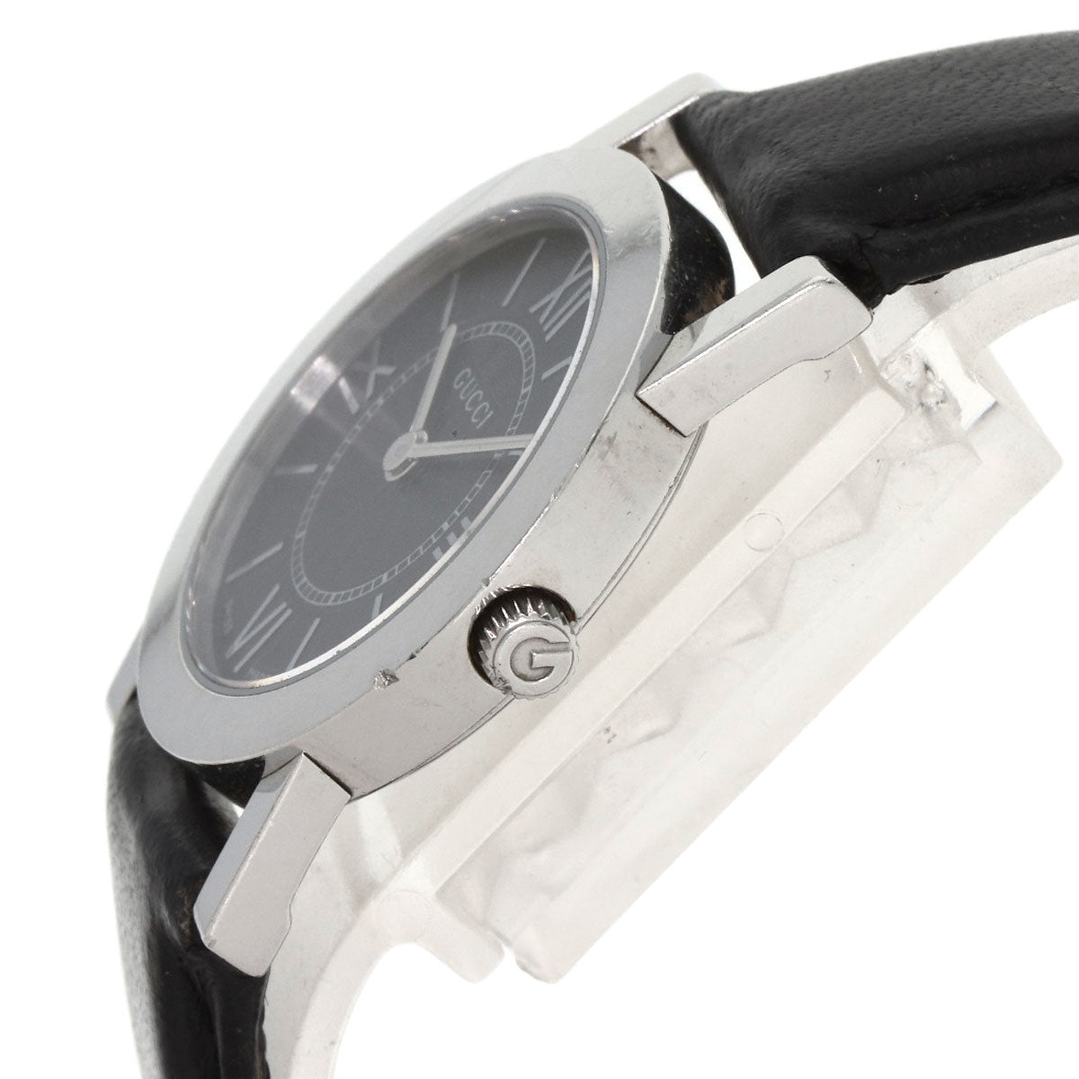 GUCCI Round face Watches 5200L.1 Stainless Steel/Leather Ladies