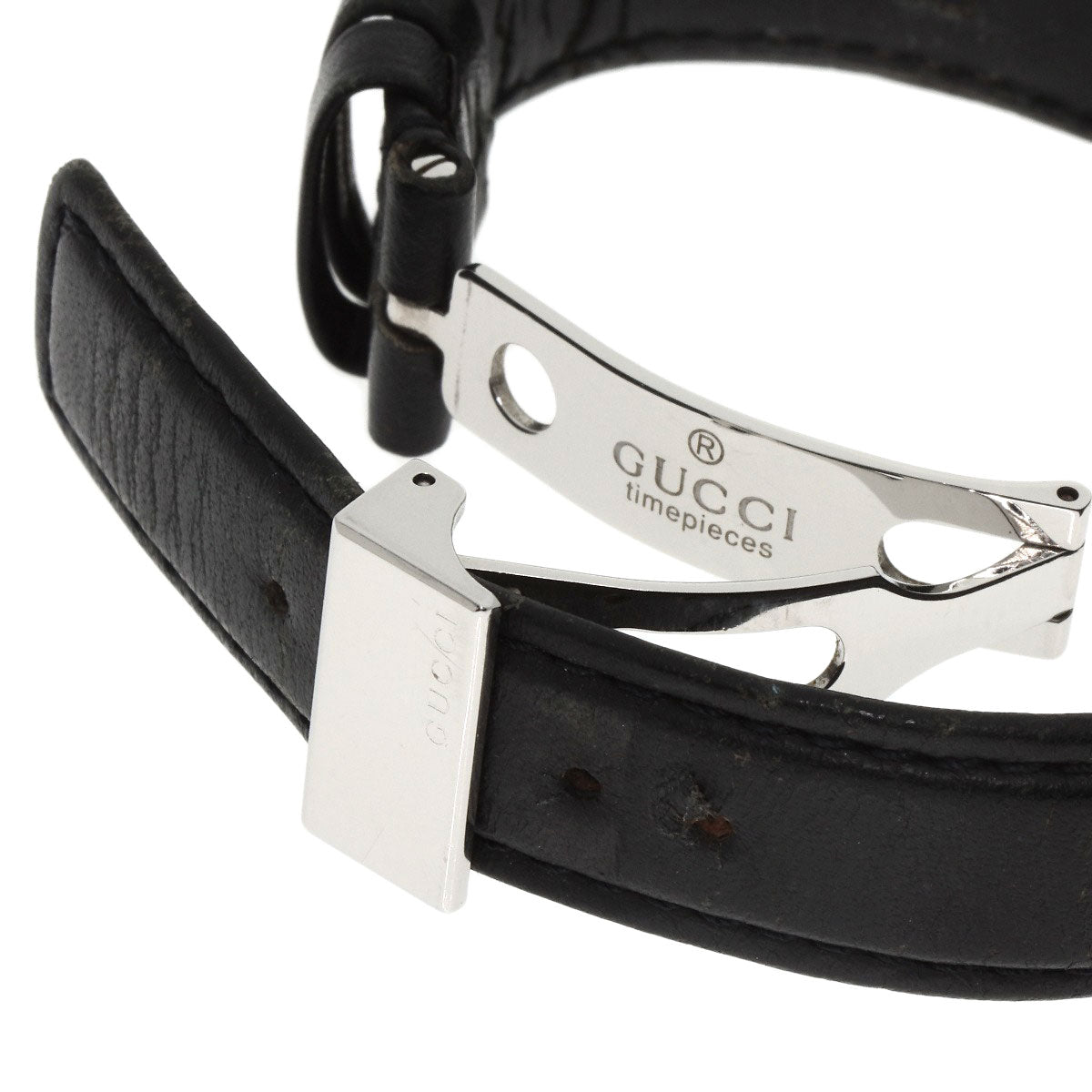 GUCCI Round face Watches 5200L.1 Stainless Steel/Leather Ladies