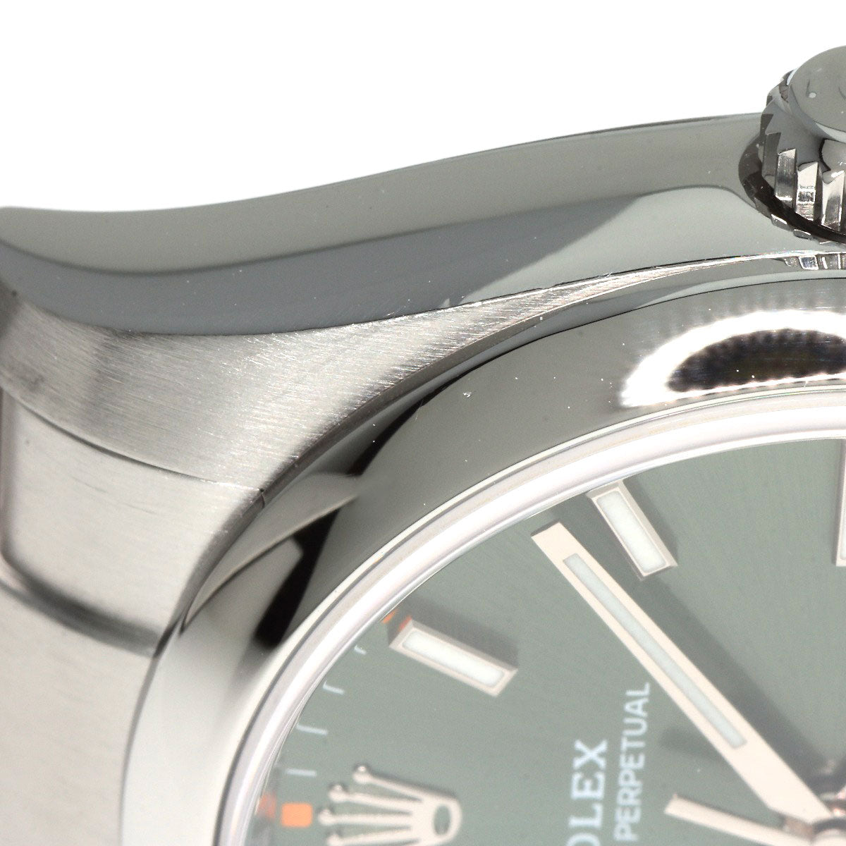 ROLEX Oyster Perpetual Olive Green Watches 114200 Stainless Steel/Stainless Steel mens