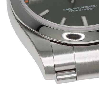 ROLEX Oyster Perpetual Olive Green Watches 114200 Stainless Steel/Stainless Steel mens