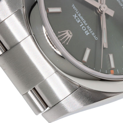 ROLEX Oyster Perpetual Olive Green Watches 114200 Stainless Steel/Stainless Steel mens