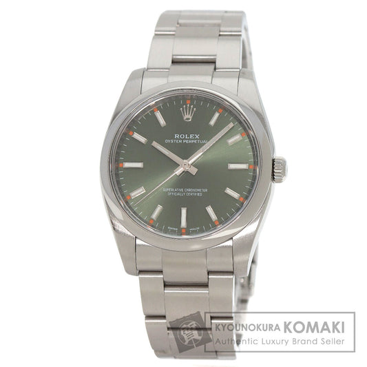 ROLEX Oyster Perpetual Olive Green Watches 114200 Stainless Steel/Stainless Steel mens