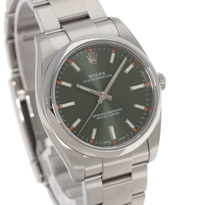 ROLEX Oyster Perpetual Olive Green Watches 114200 Stainless Steel/Stainless Steel mens