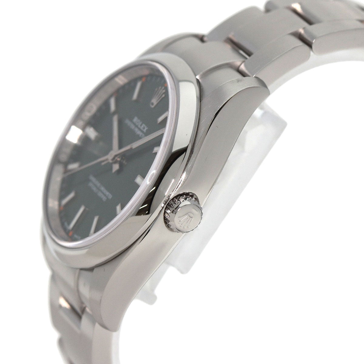 ROLEX Oyster Perpetual Olive Green Watches 114200 Stainless Steel/Stainless Steel mens