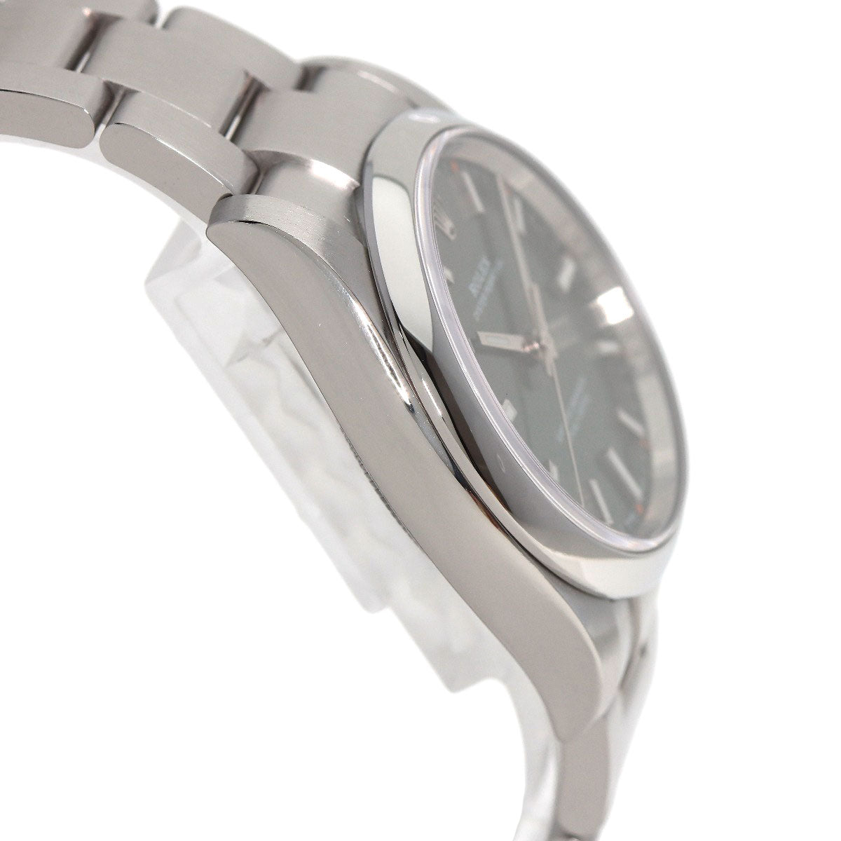 ROLEX Oyster Perpetual Olive Green Watches 114200 Stainless Steel/Stainless Steel mens