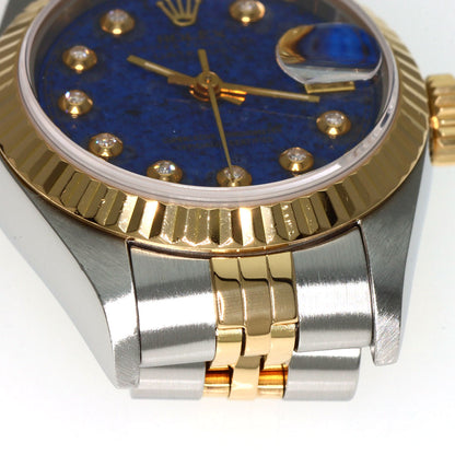 ROLEX Datejust 10P Diamond Lapis Lazuli & Azure stone Rare Manufacturer Complete Watches 69173G Stainless Steel/SSxK18YG Ladies