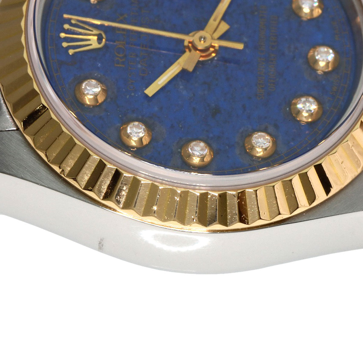 ROLEX Datejust 10P Diamond Lapis Lazuli & Azure stone Rare Manufacturer Complete Watches 69173G Stainless Steel/SSxK18YG Ladies