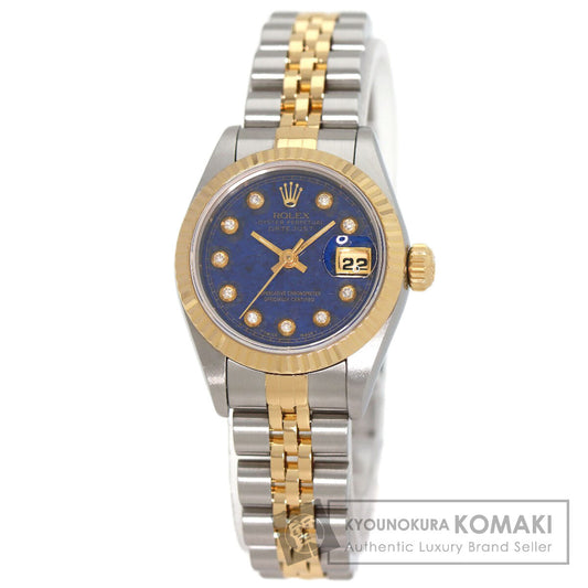 ROLEX Datejust 10P Diamond Lapis Lazuli & Azure stone Rare Manufacturer Complete Watches 69173G Stainless Steel/SSxK18YG Ladies