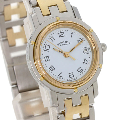 HERMES Clipper old type Watches  Stainless Steel/SSxGP Ladies