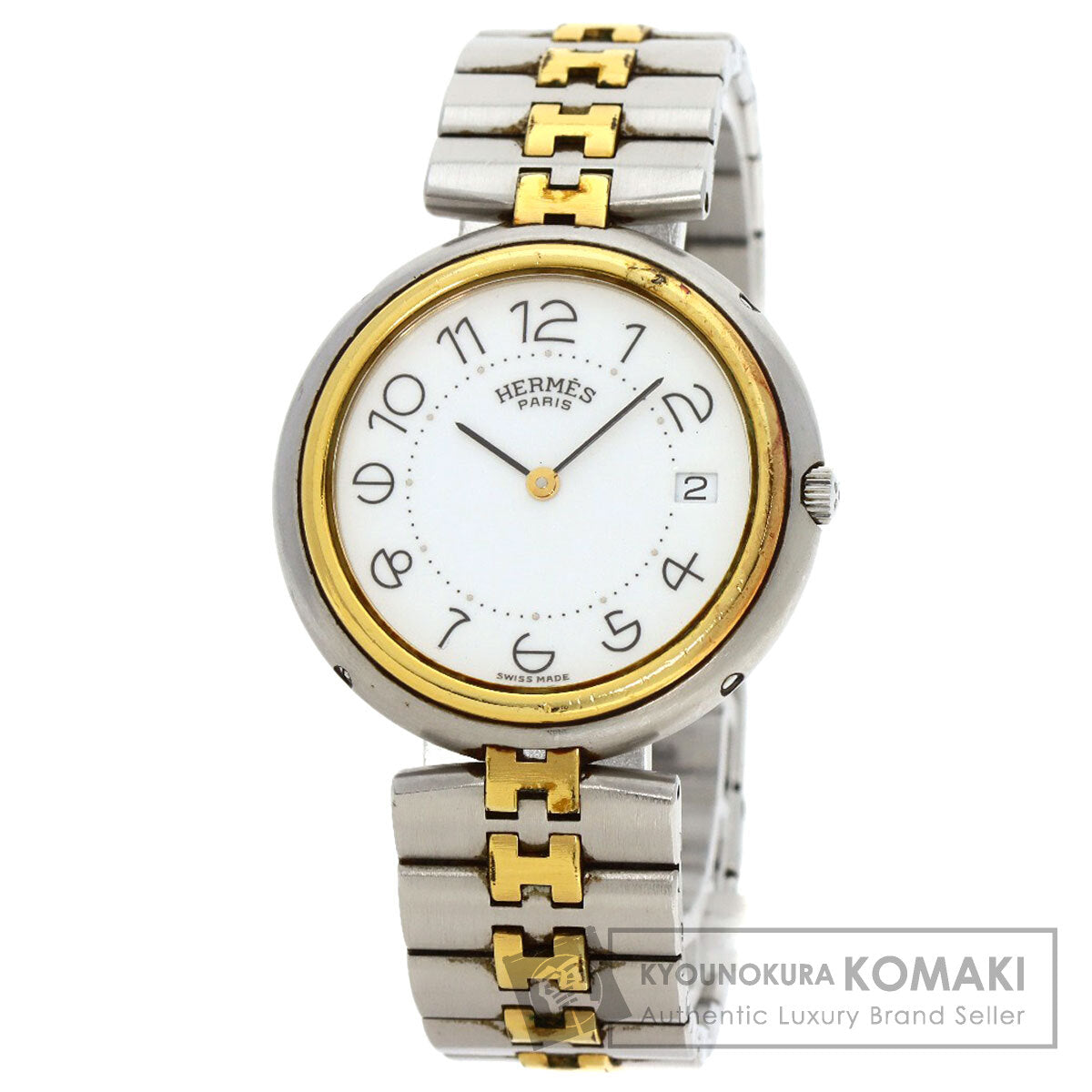 HERMES profile Watches Stainless Steel/SSxGP mens