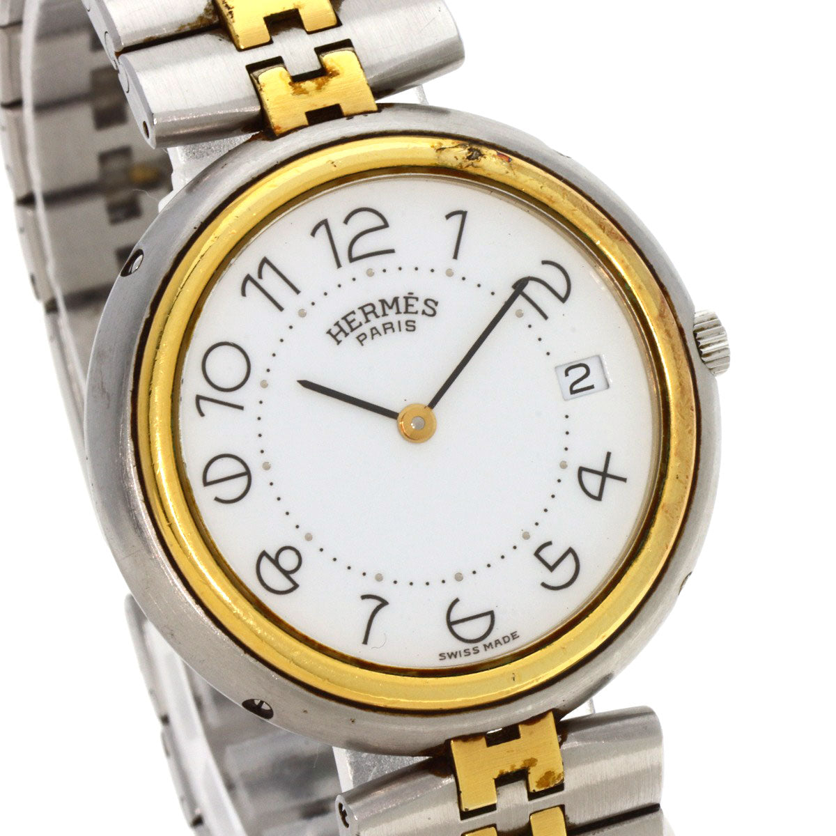 HERMES profile Watches Stainless Steel/SSxGP mens