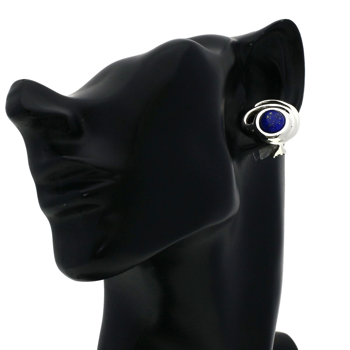 TIFFANY&Co. Lapis Lazuli & Azure stone Earring Silver Ladies [Used]