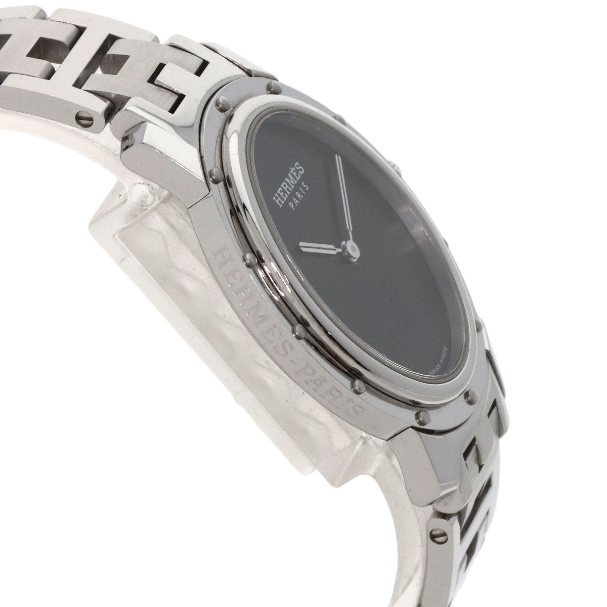 HERMES Clipper oval Watches CO1.510 Stainless Steel/Stainless Steel Ladies