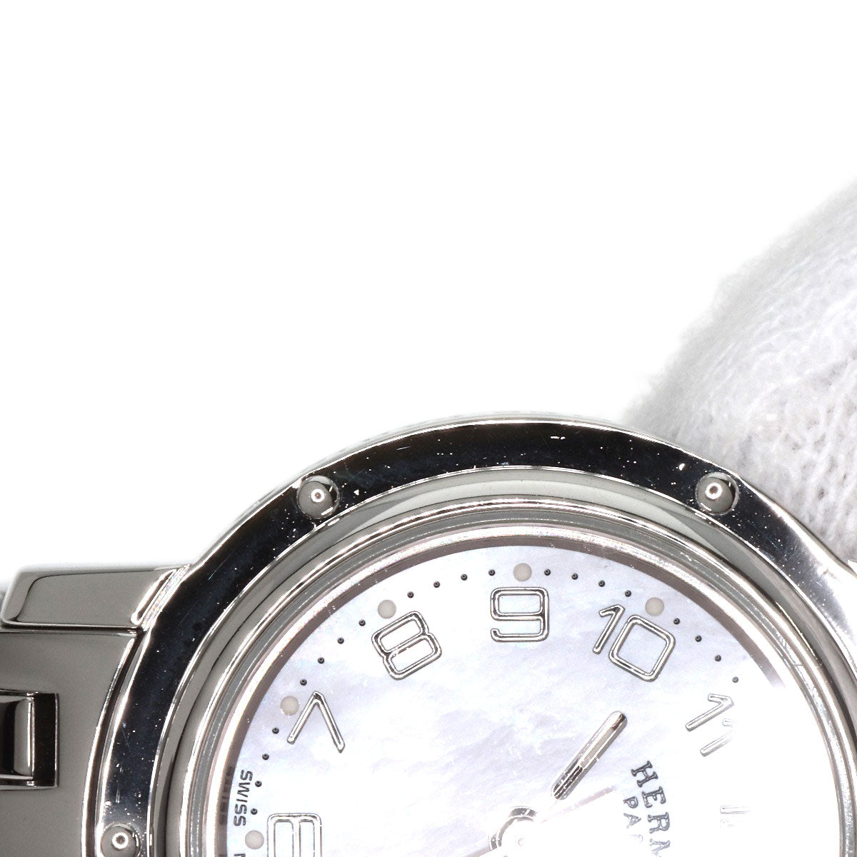 HERMES Clipper Nacre Watches CL4.210 Stainless Steel/Stainless Steel Ladies