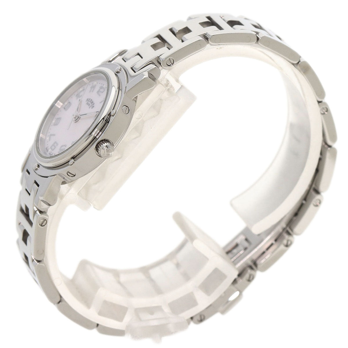 HERMES Clipper Nacre Watches CL4.210 Stainless Steel/Stainless Steel Ladies