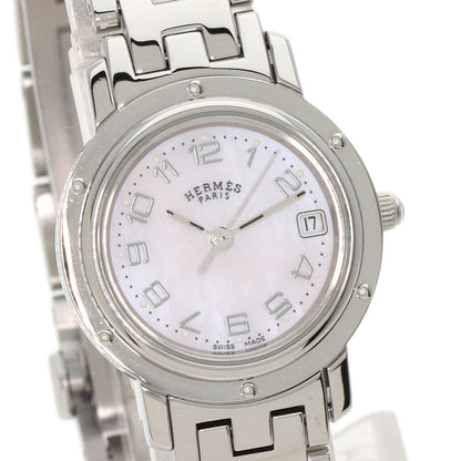 HERMES Clipper Nacre Watches CL4.210 Stainless Steel/Stainless Steel Ladies