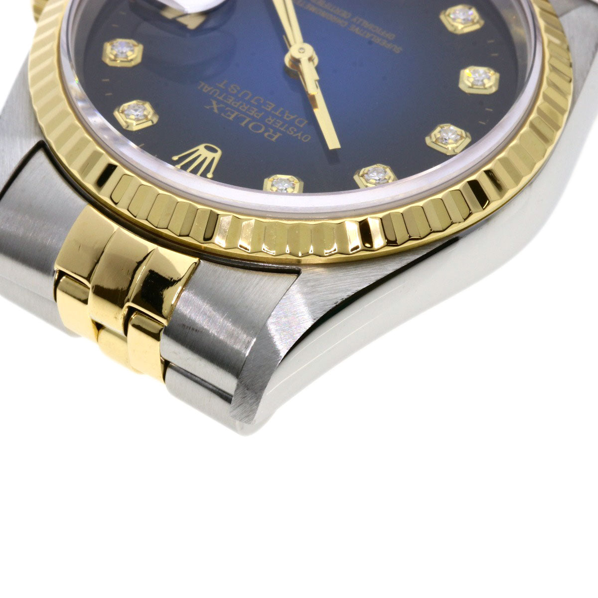 ROLEX Datejust 10P Diamond Blue Gradation Watches 16233G Stainless Steel/SSxK18YG mens