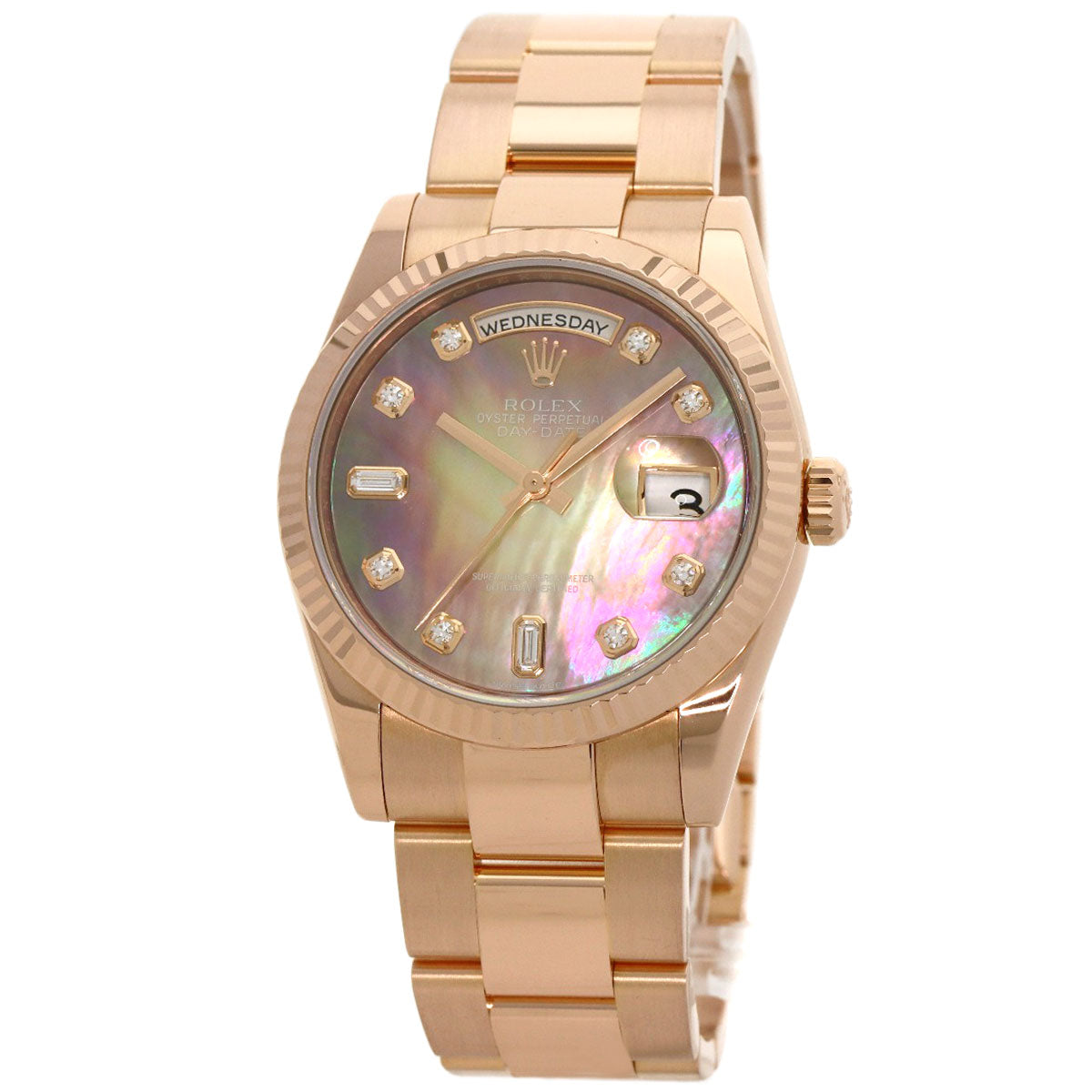 ROLEX Day Date 10P Diamond Watches 118235F K18 Pink Gold/18K Pink Gold mens