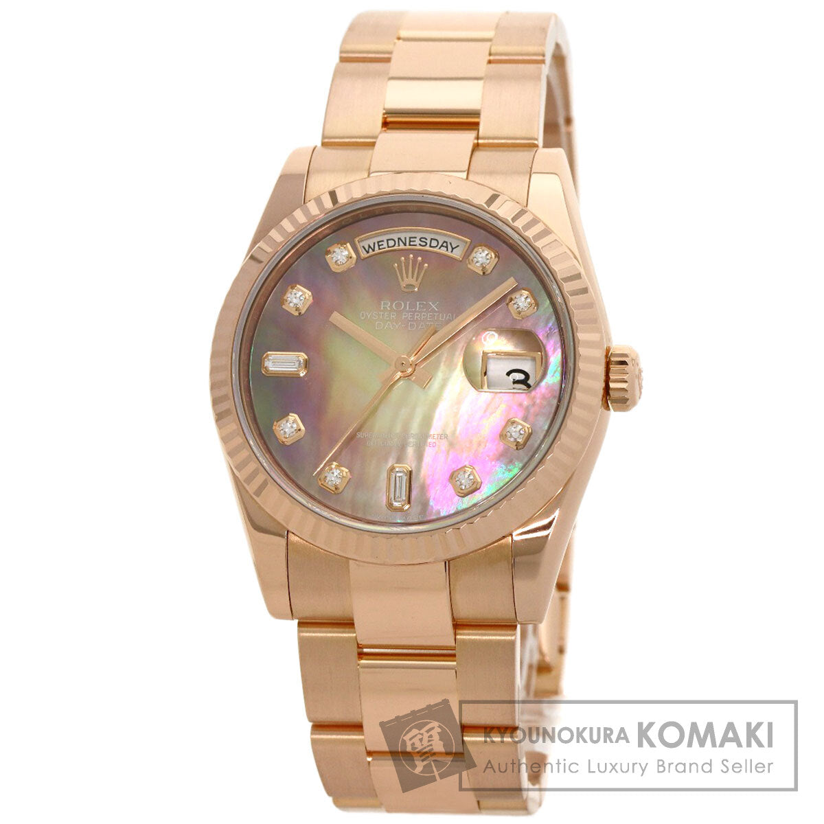 ROLEX Day Date 10P Diamond Watches 118235F K18 Pink Gold/18K Pink Gold mens