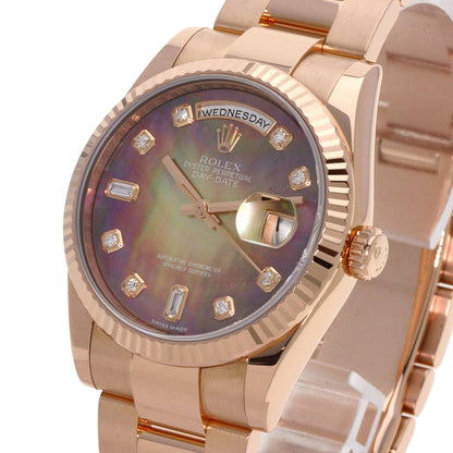 ROLEX Day Date 10P Diamond Watches 118235F K18 Pink Gold/18K Pink Gold mens
