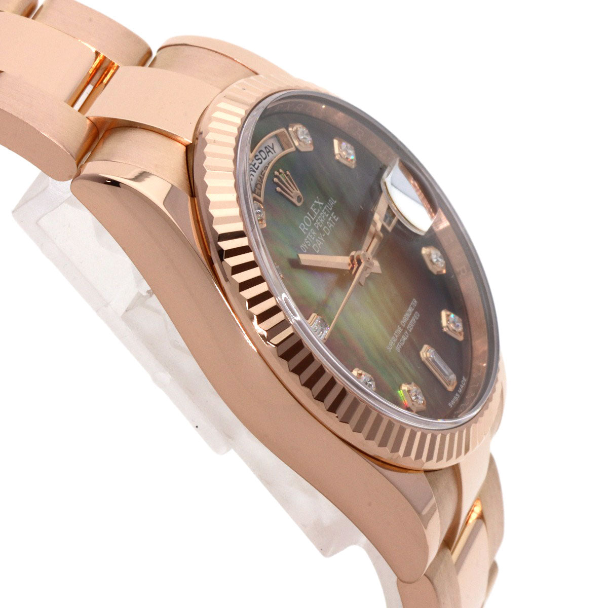 ROLEX Day Date 10P Diamond Watches 118235F K18 Pink Gold/18K Pink Gold mens