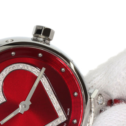 LOUIS VUITTON Tambour Heart Watches Q121Z Stainless Steel/Leather Ladies