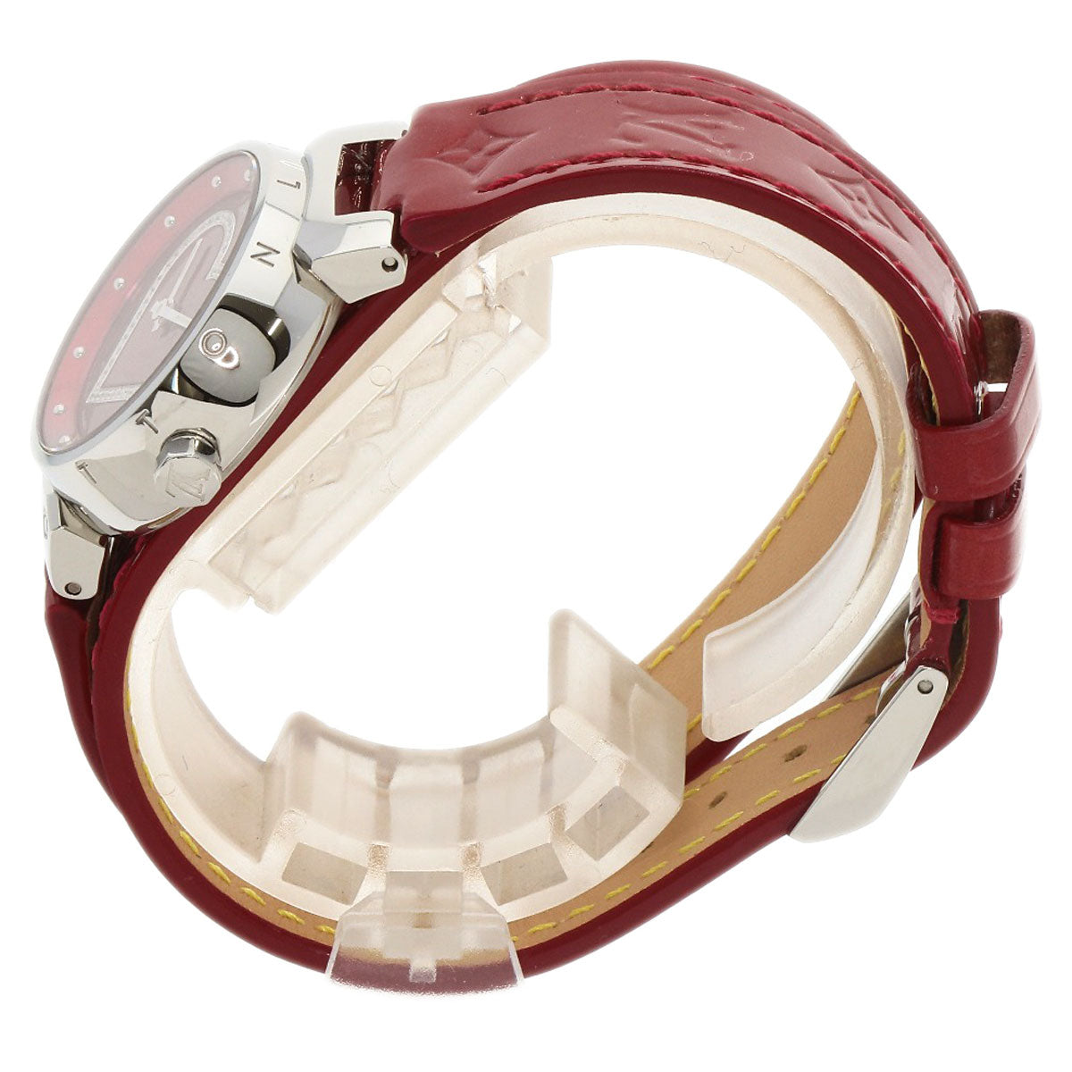 LOUIS VUITTON Tambour Heart Watches Q121Z Stainless Steel/Leather Ladies