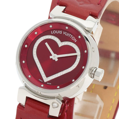 LOUIS VUITTON Tambour Heart Watches Q121Z Stainless Steel/Leather Ladies