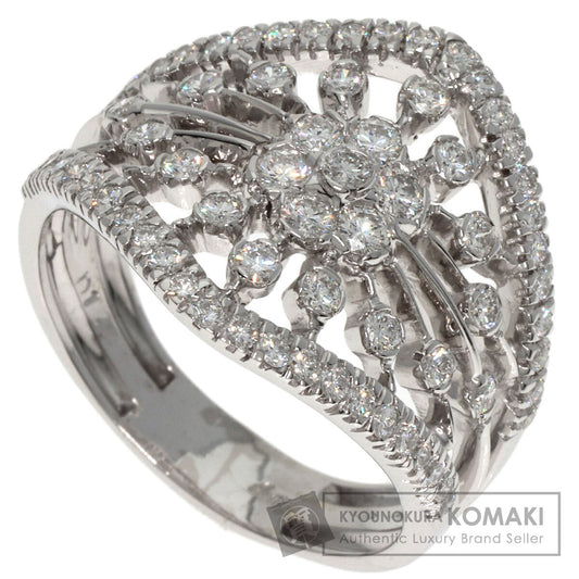 Queen Diamond Ring K18 White Gold Ladies [Used]