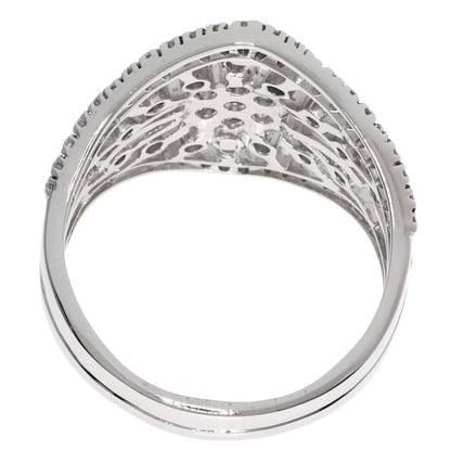 Queen Diamond Ring K18 White Gold Ladies [Used]