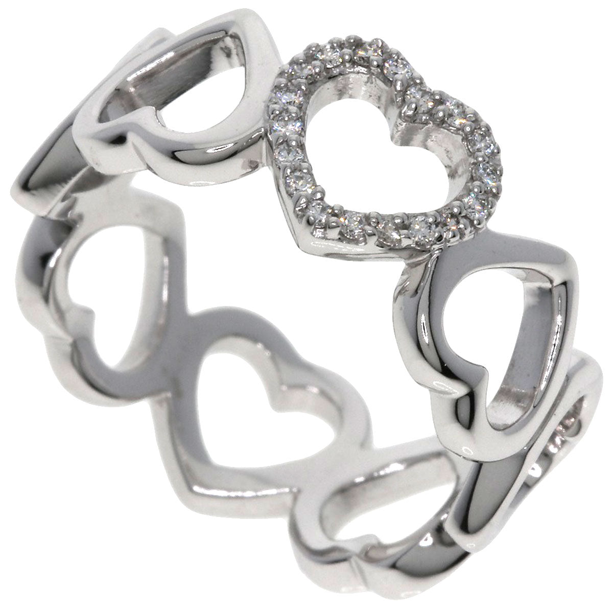 TIFFANY&Co.   Ring Sentimental Heart Diamond K18 White Gold Ladies