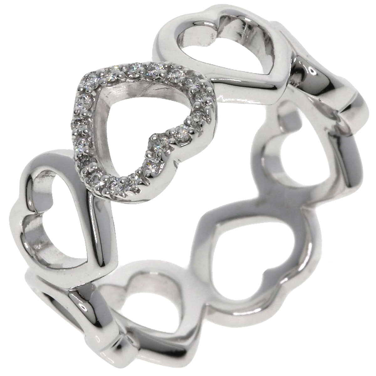 TIFFANY&Co.   Ring Sentimental Heart Diamond K18 White Gold Ladies