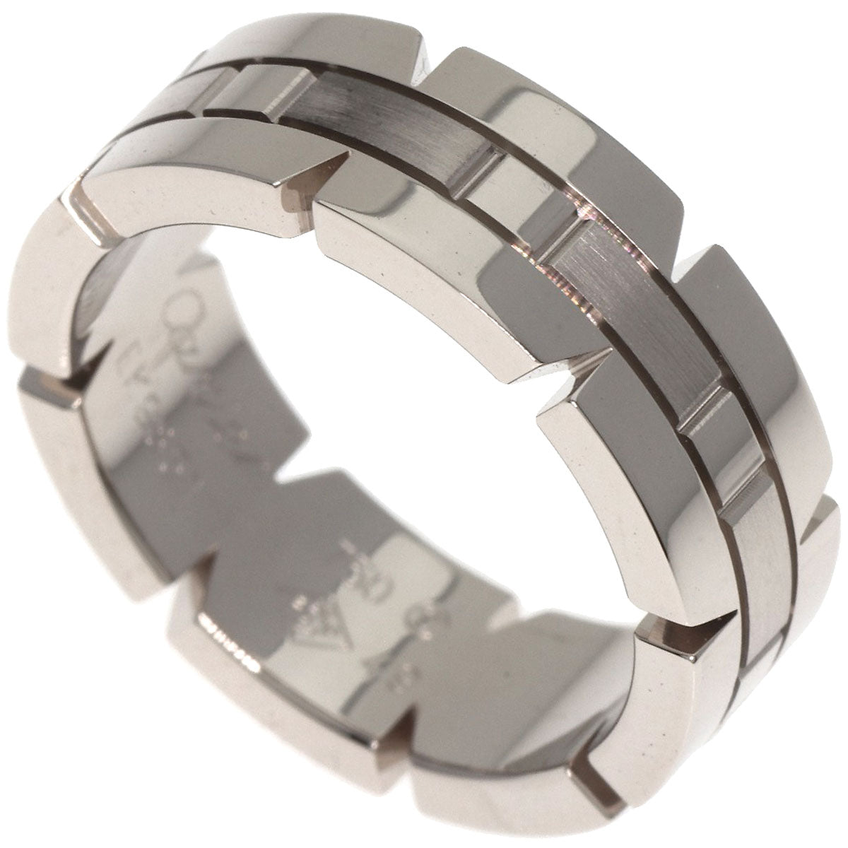 CARTIER   Ring Tank Française #49 K18 White Gold Ladies