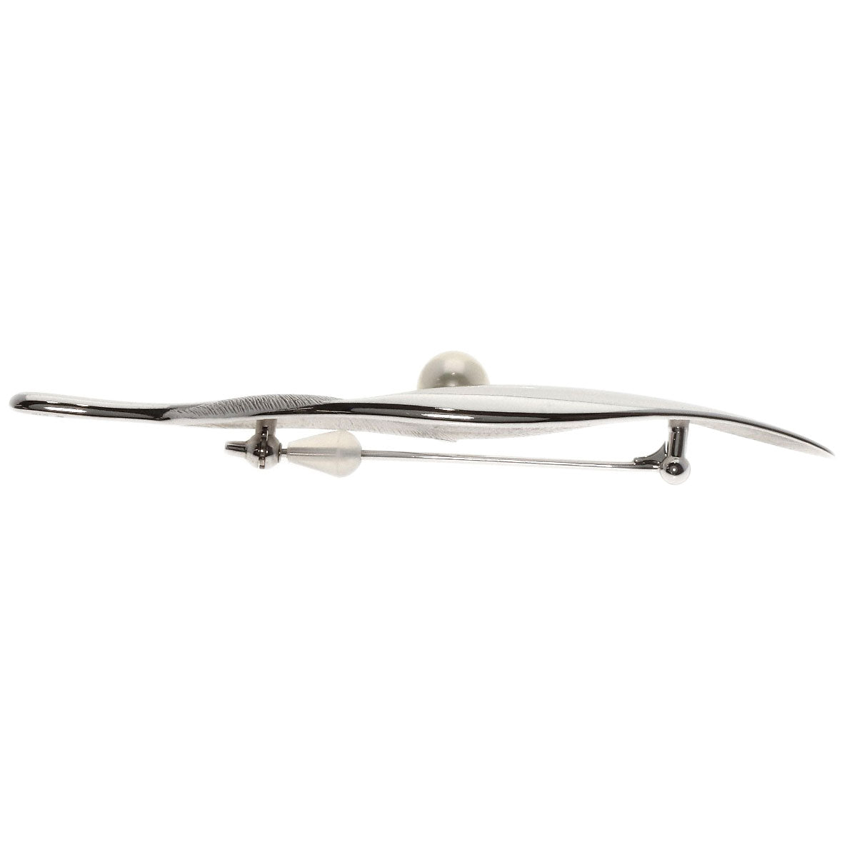 MIKIMOTO   Brooch Akoya pearl Pearl leaf motif K18 White Gold Ladies