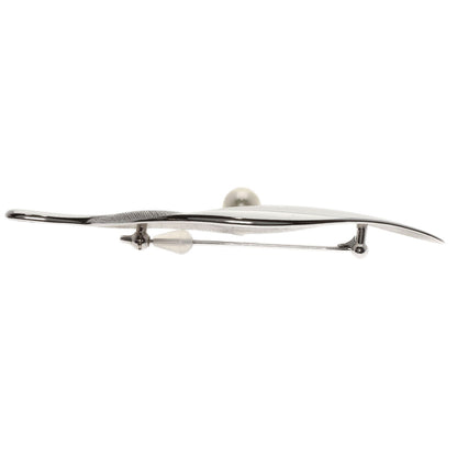 MIKIMOTO   Brooch Akoya pearl Pearl leaf motif K18 White Gold Ladies