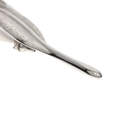 MIKIMOTO   Brooch Akoya pearl Pearl leaf motif K18 White Gold Ladies