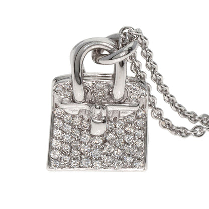 HERMES   Necklace Amulet Birkin Diamond K18 White Gold Ladies