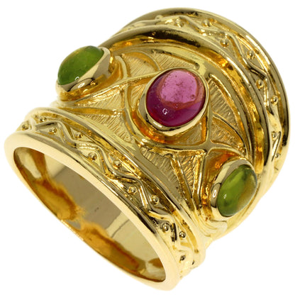 Amethyst Peridot Ring K18 Yellow Gold  16.5g　Ladies