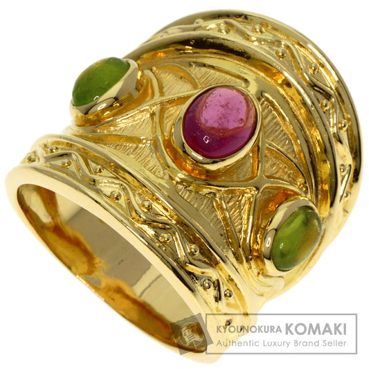 Amethyst Peridot Ring K18 Yellow Gold  16.5g　Ladies