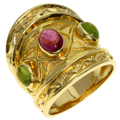 Amethyst Peridot Ring K18 Yellow Gold  16.5g　Ladies