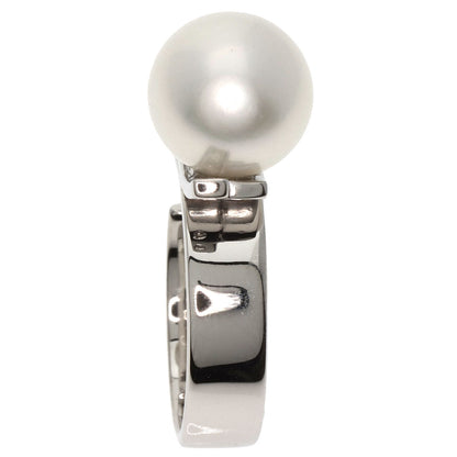 Pearl Pearl Diamond Ring Platinum PT900  10.3g　Ladies